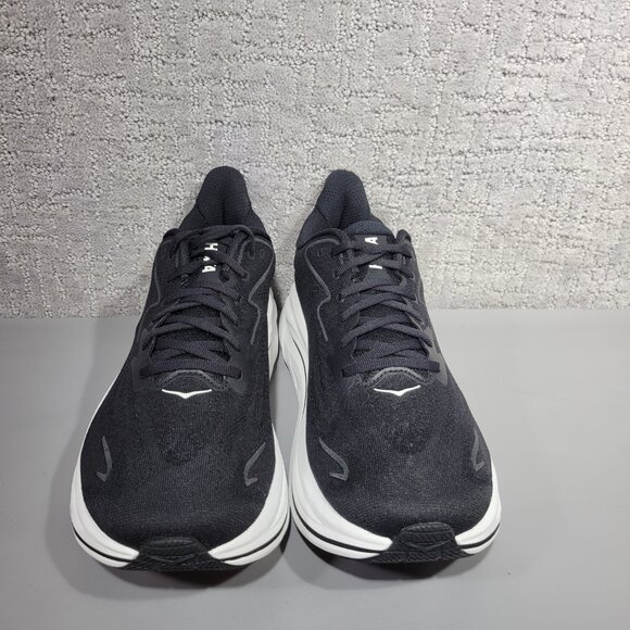 Hoka One One Clifton Wide 10 Men's Size US 10.5 2E Black White Athletic Sneakers - Picture 4 of 12